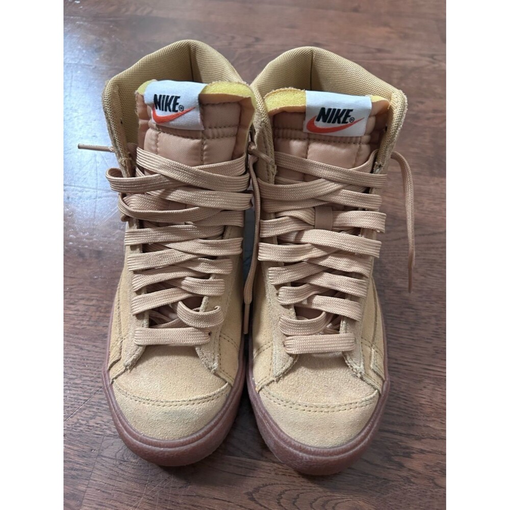 Nike Wheat Suede High-Top Sneakers with Gum Sole